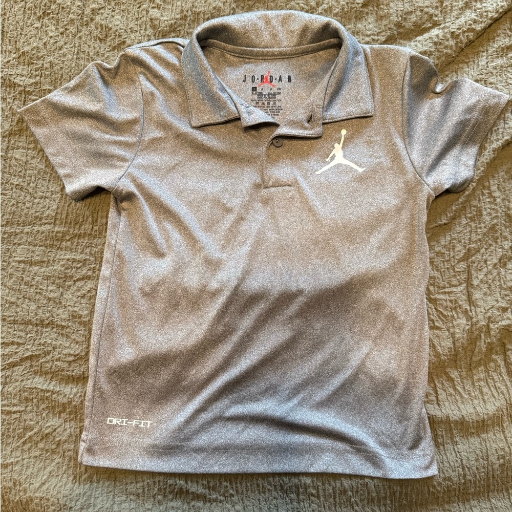 Little boy Jordan gray polo